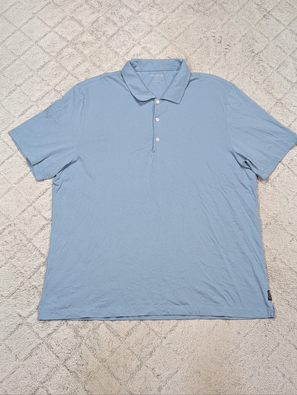 Todd Snyder Shirt Mens XXL Blue Polo Premium Jersey Cotton Short Sleeve Cotton